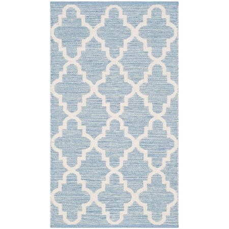 Safavieh Montauk Hand Woven Rectangle Rug- Light Blue - Ivory- 4 x 6 ft. MTK810B-4